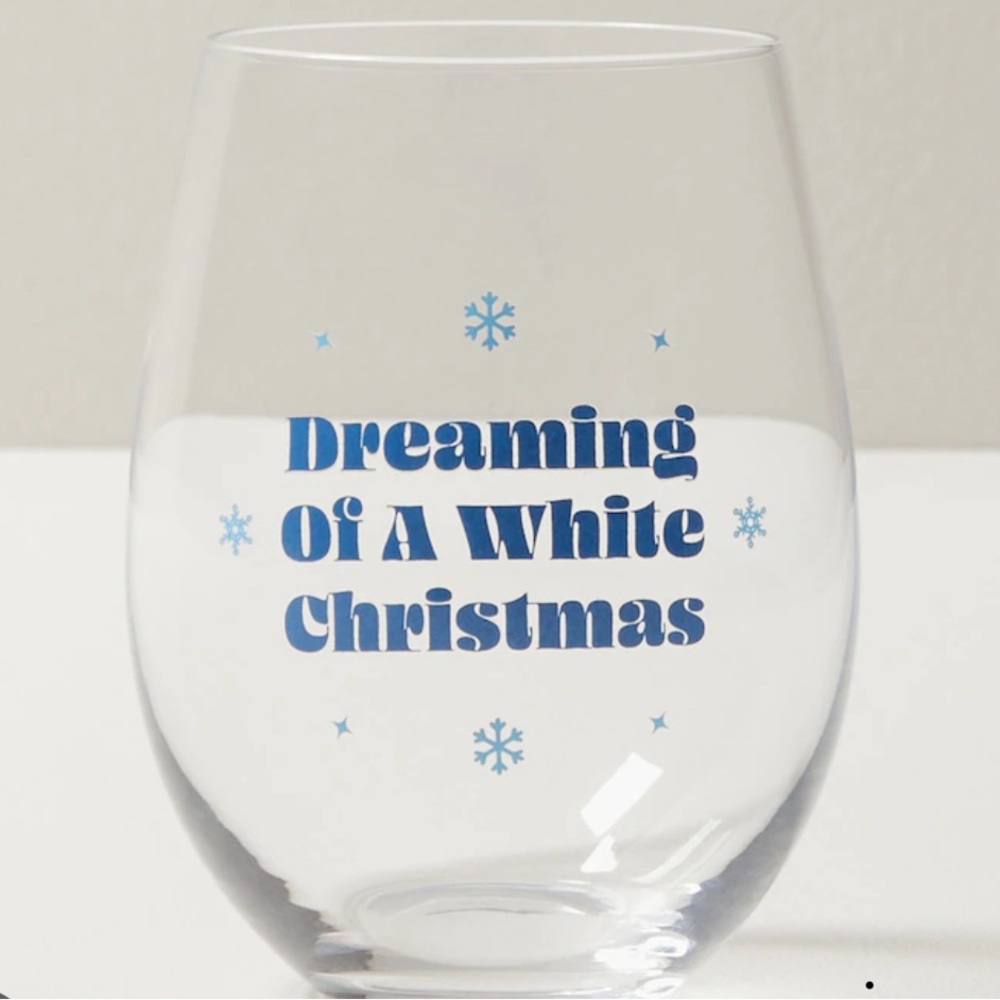 Christmas Stemless Wine Glass